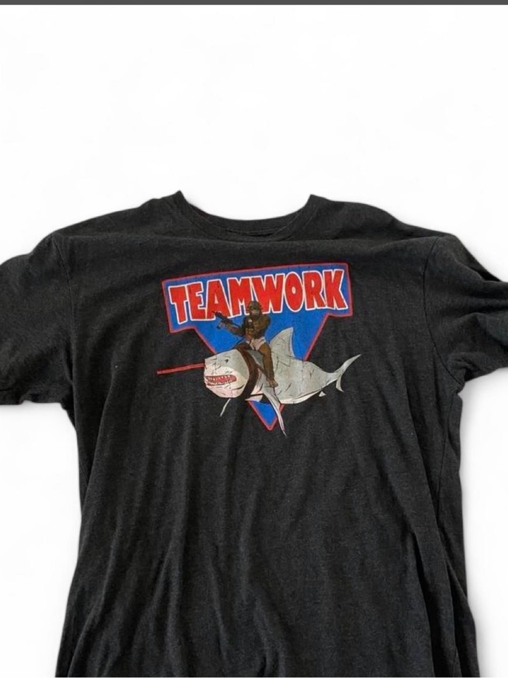 Teamwork Graphic Short Sleeve Tee in Black